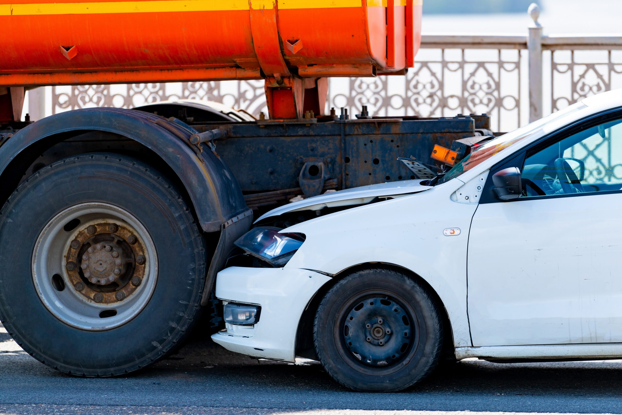 Accident,Involving,Two,Cars,On,The,Road,,A,Collision,With
